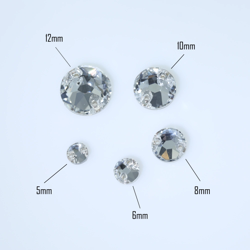 Rhinestone Xirius Sew-on Stone Crystal Plating Effect Glass Sewing Stones for Clothing Clothing Decoration Stone Hand-Sewn Stone