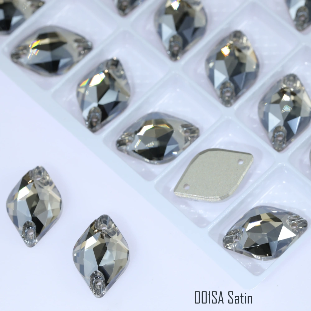 Lemon Sew-on Stone Crystal Plating Effect Top Quality K9 Glass Crystal Rhinestones Sparkling Fancy Sewing Stones for Clothing