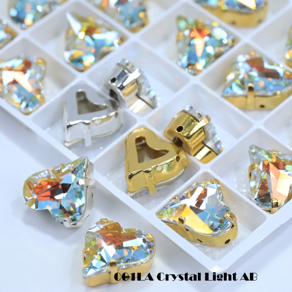 Shiny AB Crystal Top Rhinestones 4809 Sweet Heart Fancy Stone Claw Drill for DIY Jewelry Making Nail Arts Clothing Decorations