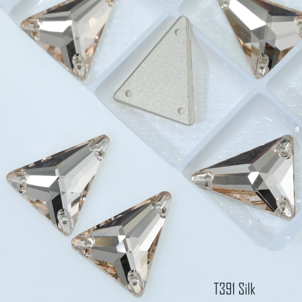 Sparkling Sewing Rhinestones Normal Color Slim Triangle Sew-on Stone 3271 Premium Grade Glass Crystal for DIY Crafts Bags Shoes