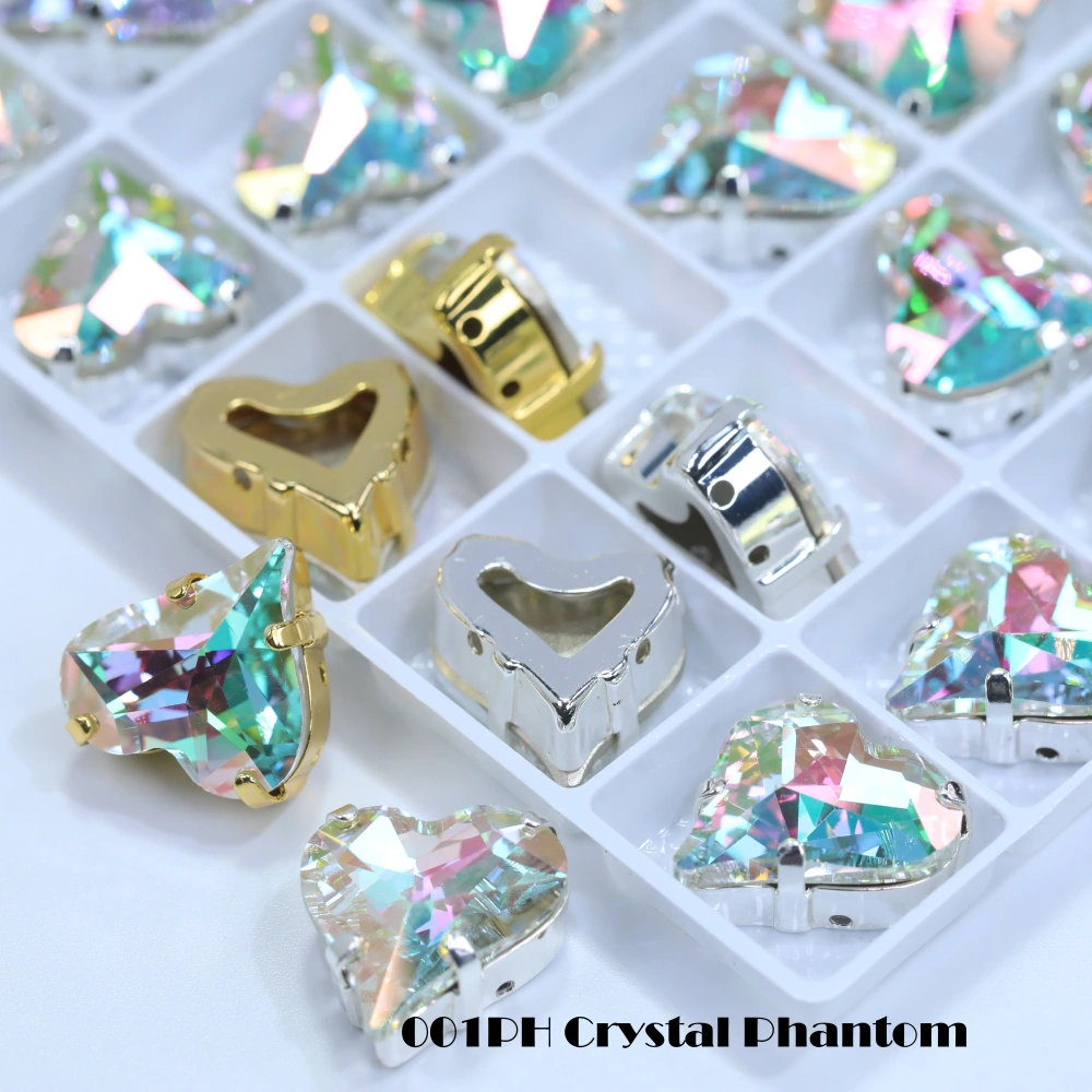 Shiny AB Crystal Top Rhinestones 4809 Sweet Heart Fancy Stone Claw Drill for DIY Jewelry Making Nail Arts Clothing Decorations