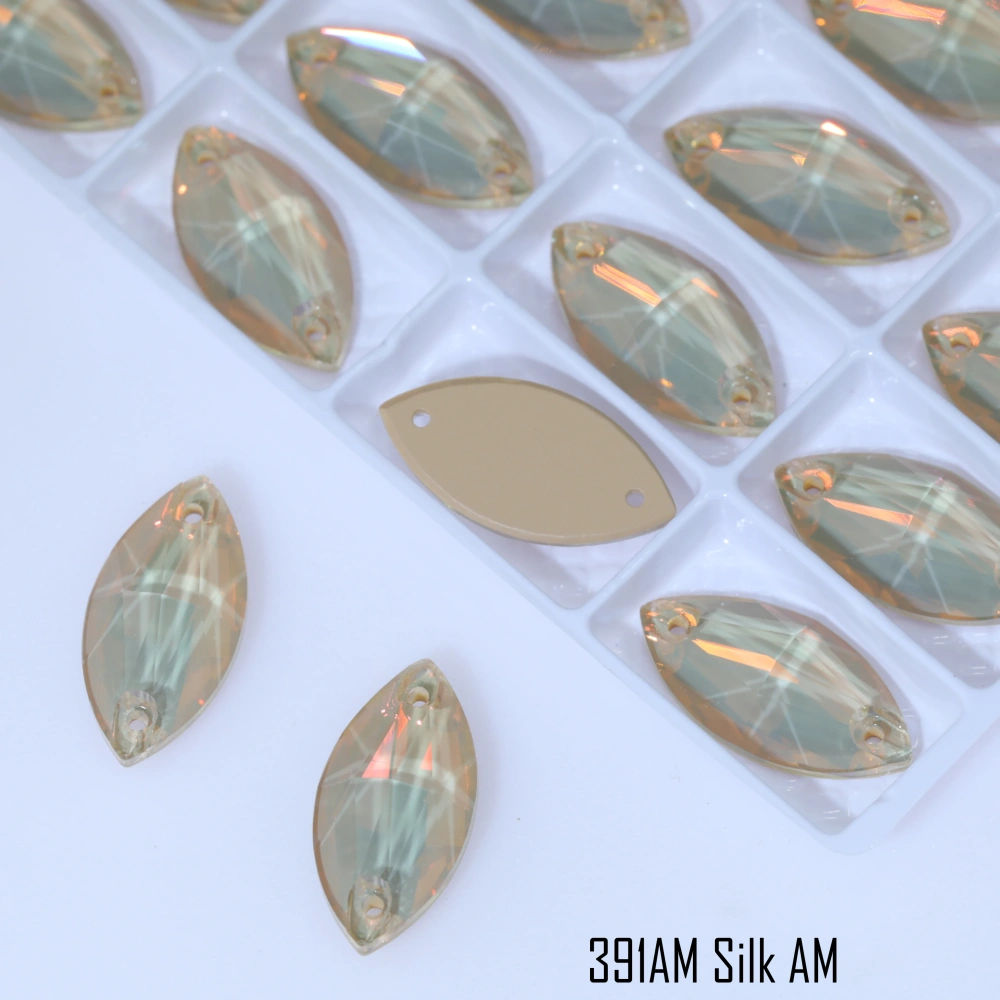 AM Premium Sparkly Glass Crystal Horse Eye AM Sew On Rhinestones For DIY Crafts Bridal Dress Garment Decoration Accessories Art