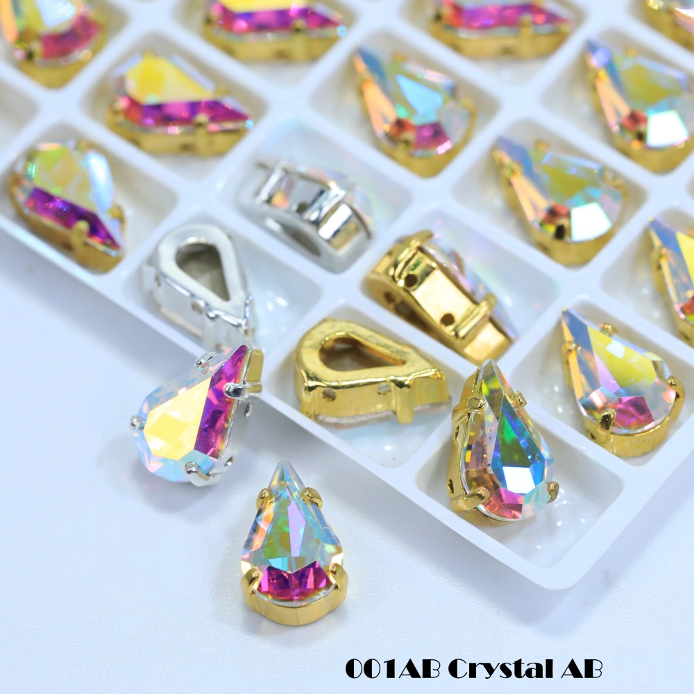 Thin Claw Setting Rhinestones High Quality Pointed Back Sew on Gems for Wedding Dress Dancewear Shoes Bag Decoration DIY Craft