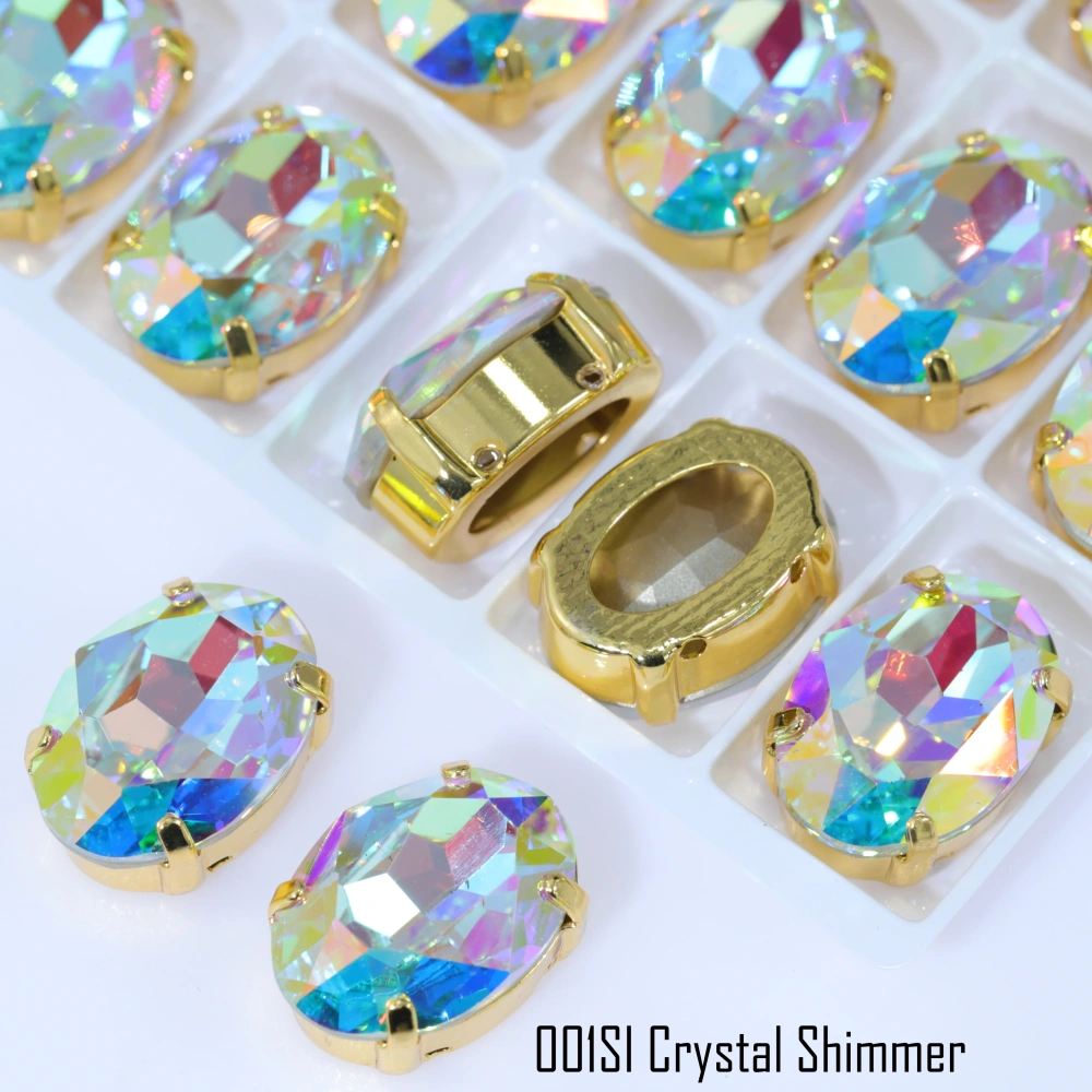 Premium Oval Fancy Stone Claw-Set Rhinestones Multi-Cut Sparkle Secure Claw Setting Ideal for Jewelry Design DIY Crafts Garment