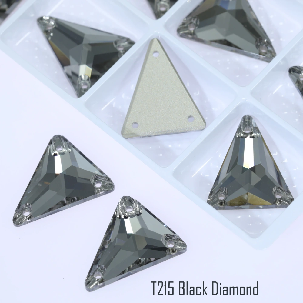 Sparkling Sewing Rhinestones Normal Color Slim Triangle Sew-on Stone 3271 Premium Grade Glass Crystal for DIY Crafts Bags Shoes