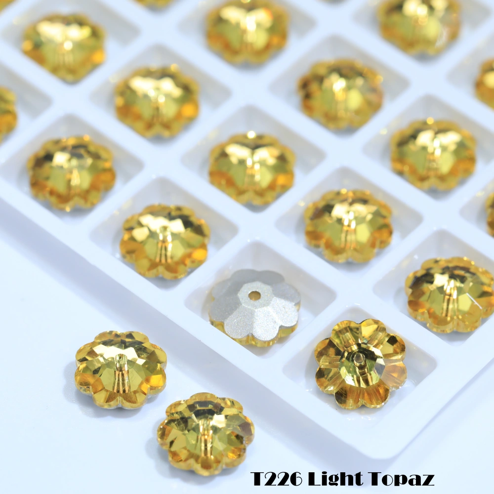 Rhinestone Marguerite Lochrose Sew-on Stone Glitter Crystal Sparkling Glass Sewing Stones for DIY clothing and wedding dresses