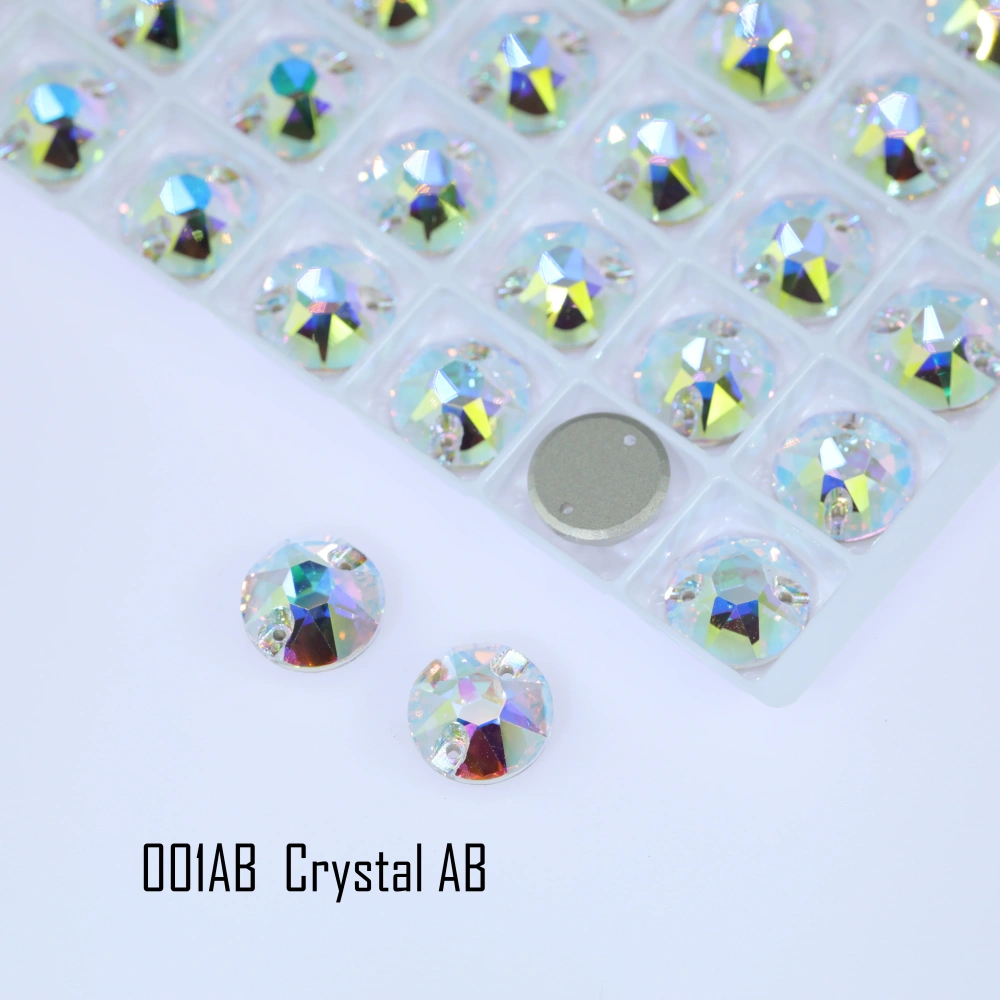 Rhinestone Xirius Sew-on Stone Crystal Plating Effect Glass Sewing Stones for Clothing Clothing Decoration Stone Hand-Sewn Stone