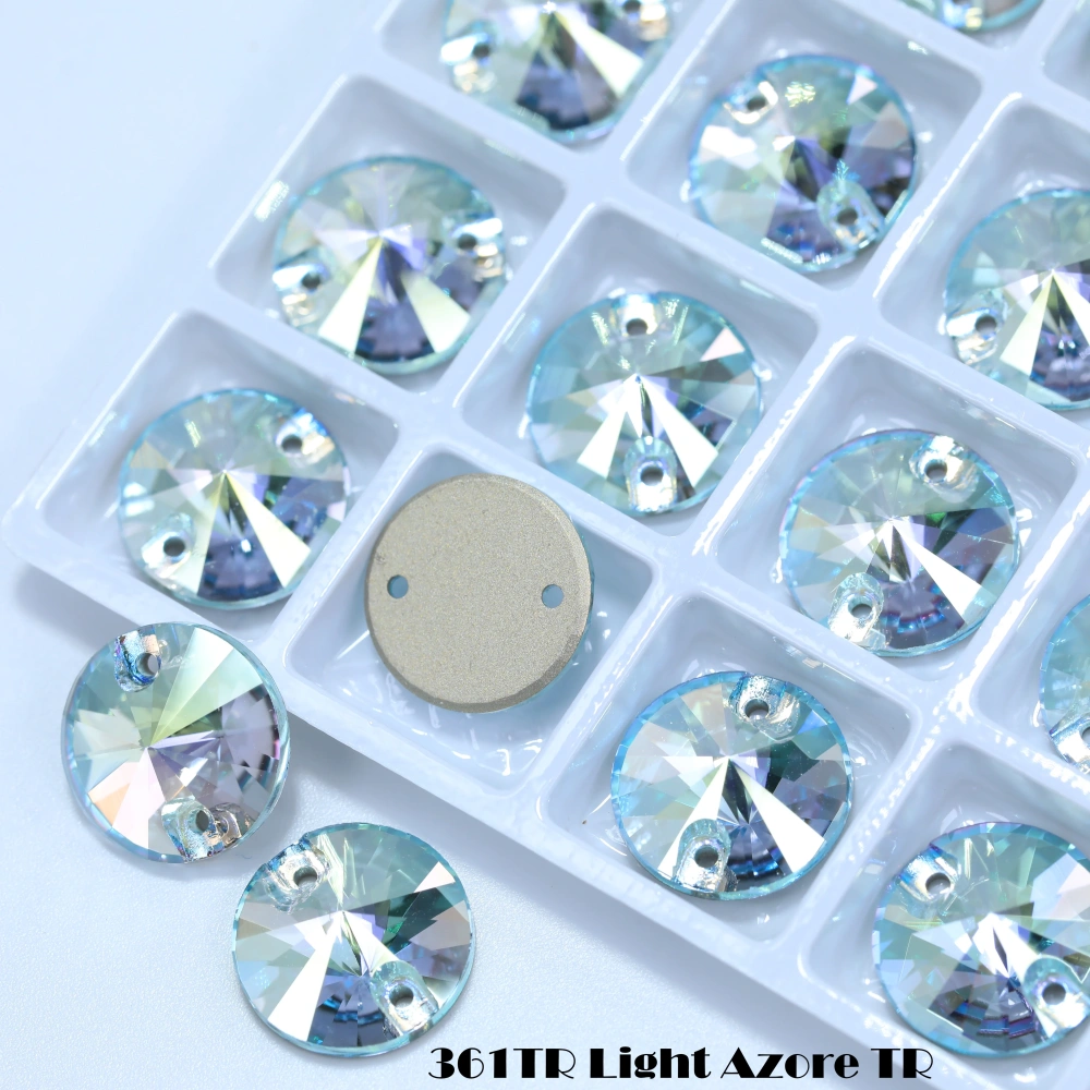 Top-Tier Sparkling Rivoli Glass Crystal Sew-on Stone Premium Garment Accessories DIY for Shoes Bags clothing and wedding dresses