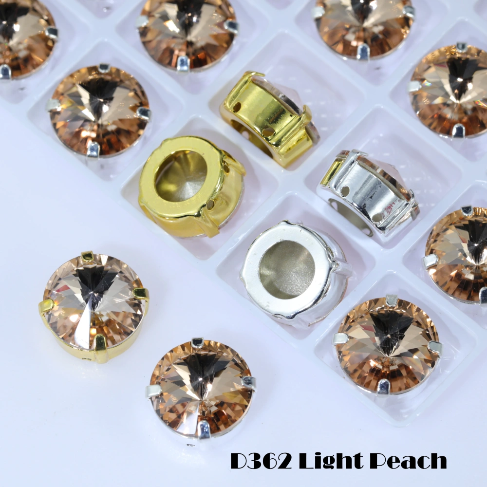Premium Satellite Shape Sew-on Rivoli Fancy Stones Color Coated Glass Strass Bling DIY Craft Phone Case Deco Hair Bows Clothing