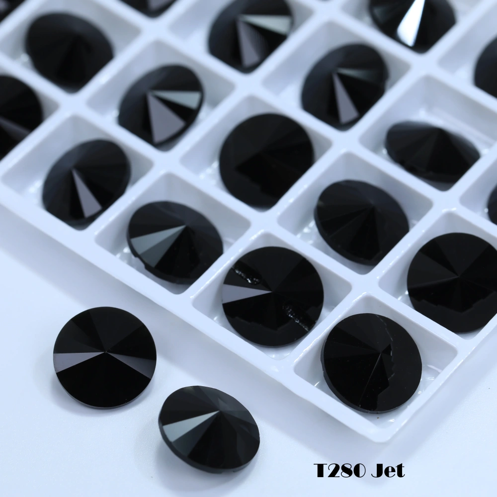 High Quality Universal Rivoli Cross Hole Buttons Shiny Rhinestone Buttons for Clothes Bags Shoes Garment DIY Sewing Decorative