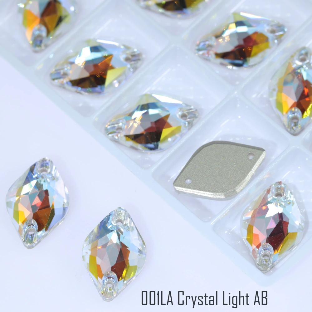 Lemon Sew-on Stone Crystal Plating Effect Top Quality K9 Glass Crystal Rhinestones Sparkling Fancy Sewing Stones for Clothing