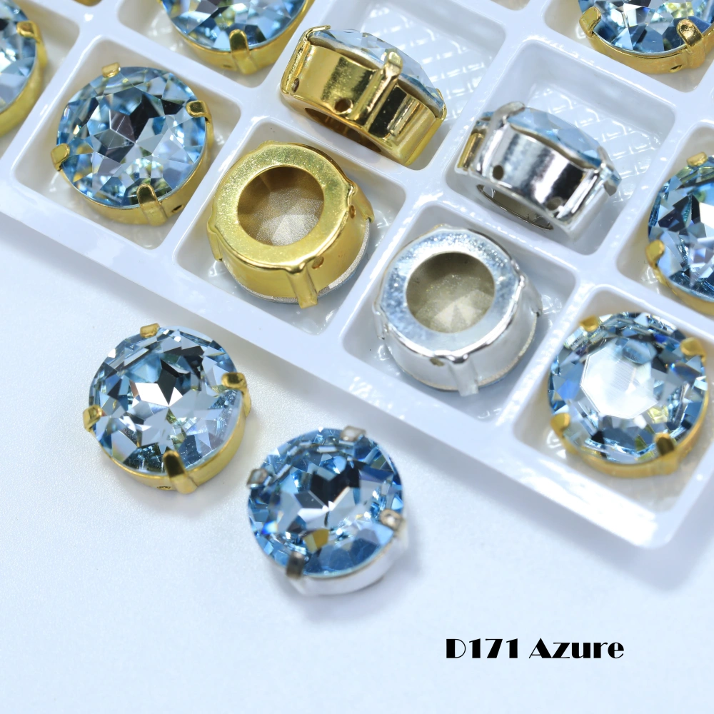 Size6-12 Top Quality DIY Crafts Sharp Bottom Fancy Gemstone Claw Drill Sew On Flatback Shiny Glass Crystal Rhinestones for Cloth