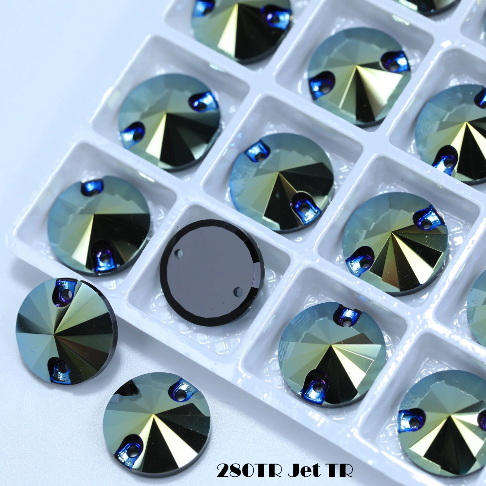 Top-Tier Sparkling Rivoli Glass Crystal Sew-on Stone Premium Garment Accessories DIY for Shoes Bags clothing and wedding dresses