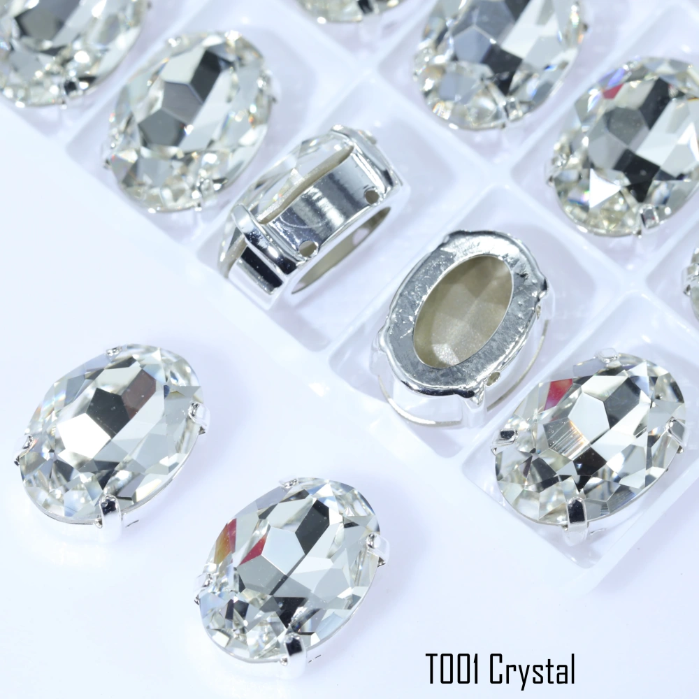 Premium Oval Fancy Stone Claw-Set Rhinestones Multi-Cut Sparkle Secure Claw Setting Ideal for Jewelry Design DIY Crafts Garment