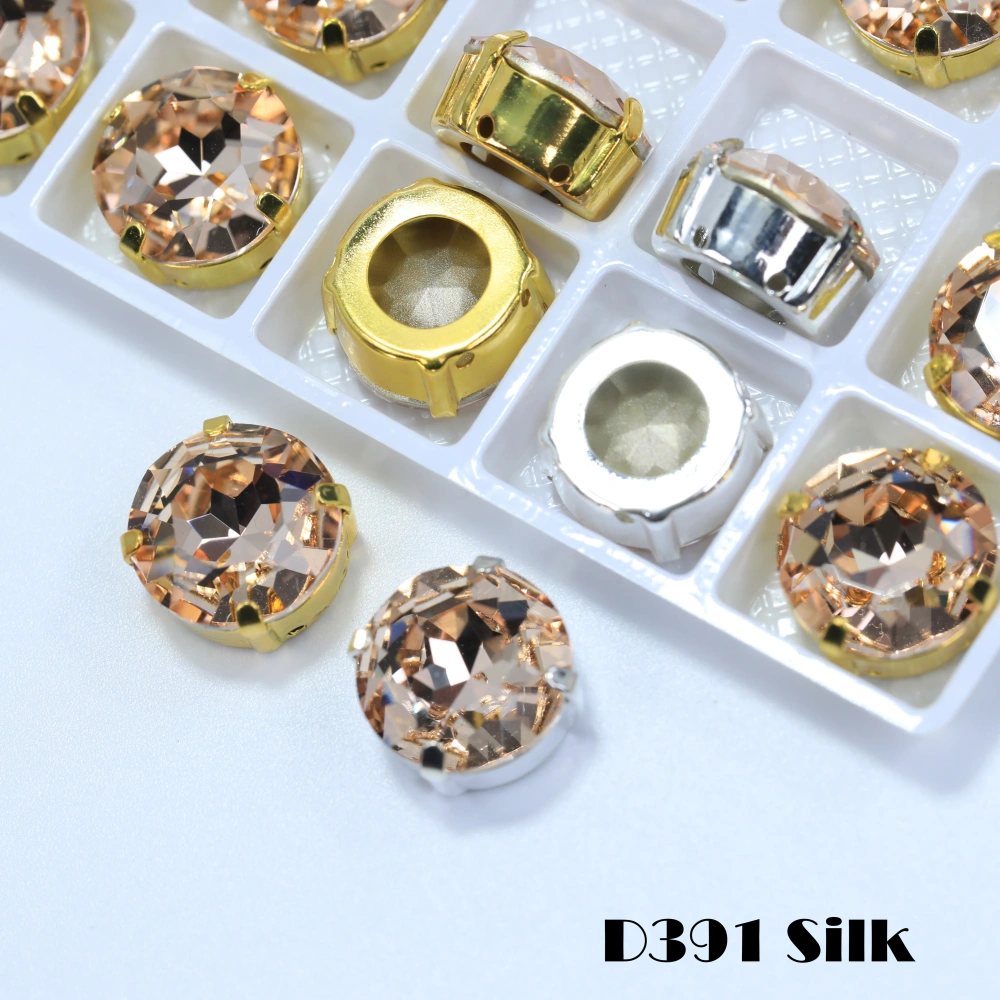 Size6-12 Top Quality DIY Crafts Sharp Bottom Fancy Gemstone Claw Drill Sew On Flatback Shiny Glass Crystal Rhinestones for Cloth