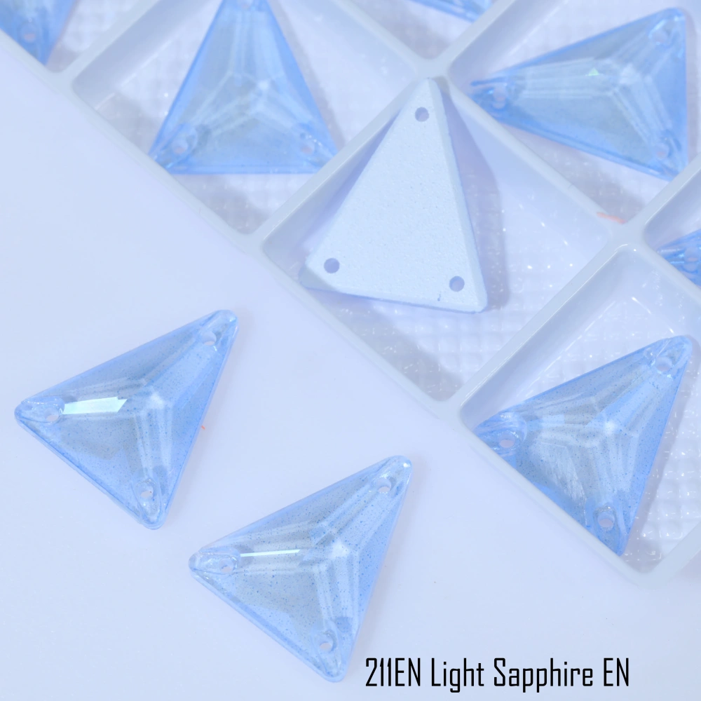 Slim Triangle Sew-on Stone Crystal Paint Effect AM EN Glass Sewing Rhinestone For Clothing Wedding Dress Sparkling Fancy Sewing