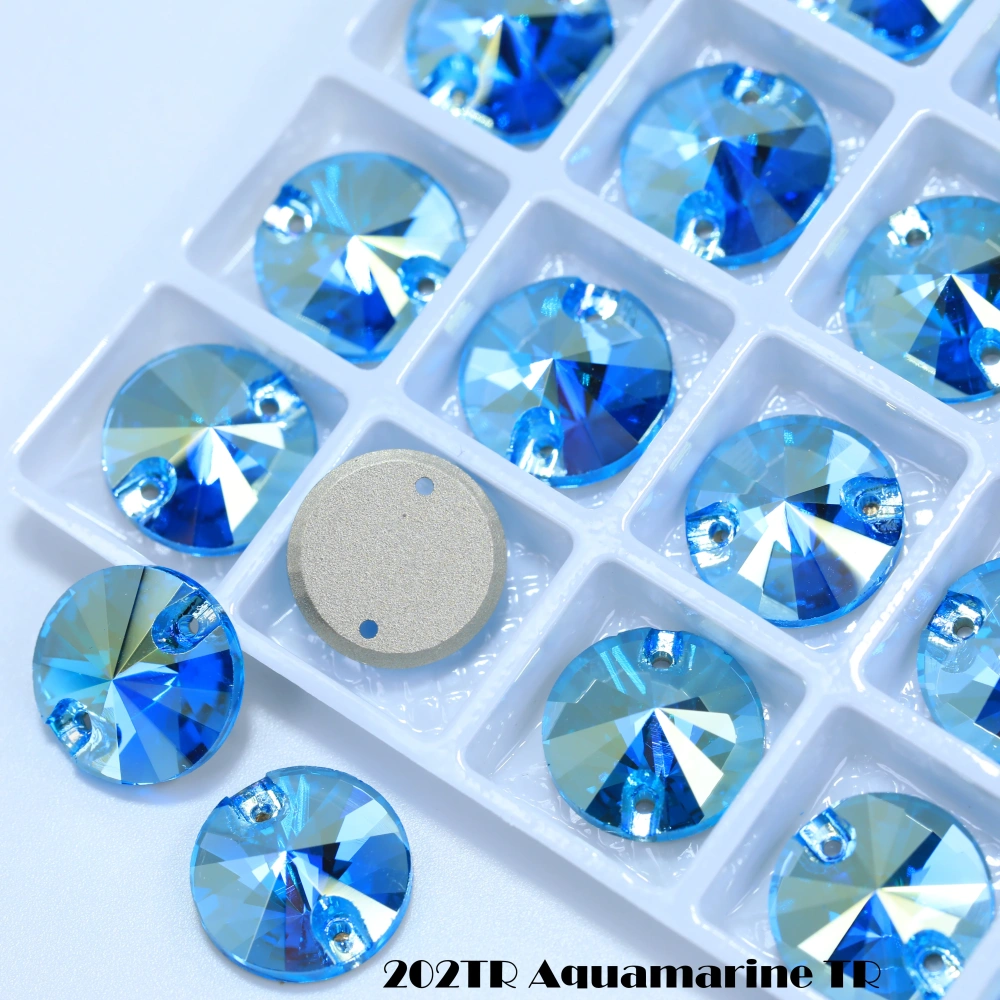 Top-Tier Sparkling Rivoli Glass Crystal Sew-on Stone Premium Garment Accessories DIY for Shoes Bags clothing and wedding dresses