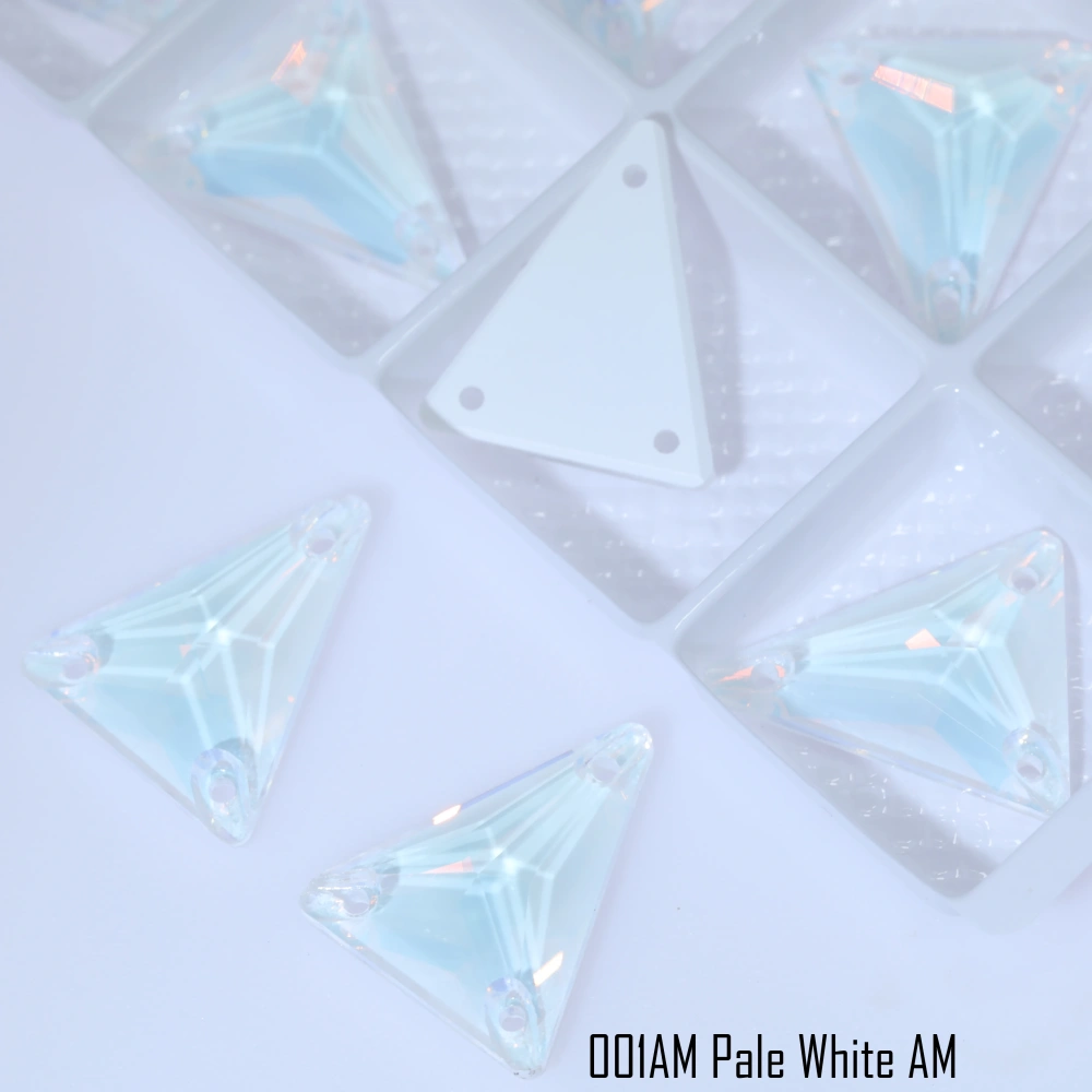 Slim Triangle Sew-on Stone Crystal Paint Effect AM EN Glass Sewing Rhinestone For Clothing Wedding Dress Sparkling Fancy Sewing
