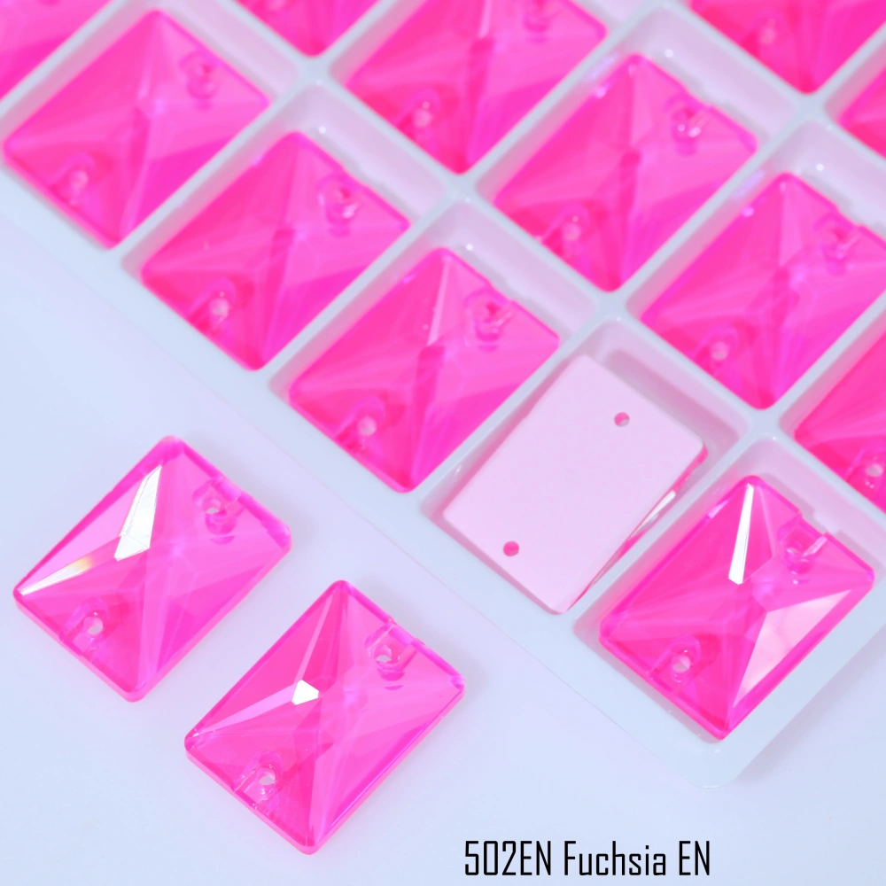 Sparkling Rectangular Right-Angle EN Sew-On Glass Stones White Glossy Finish For Phone Case Bedazzling Hair Bow Clothing DIY