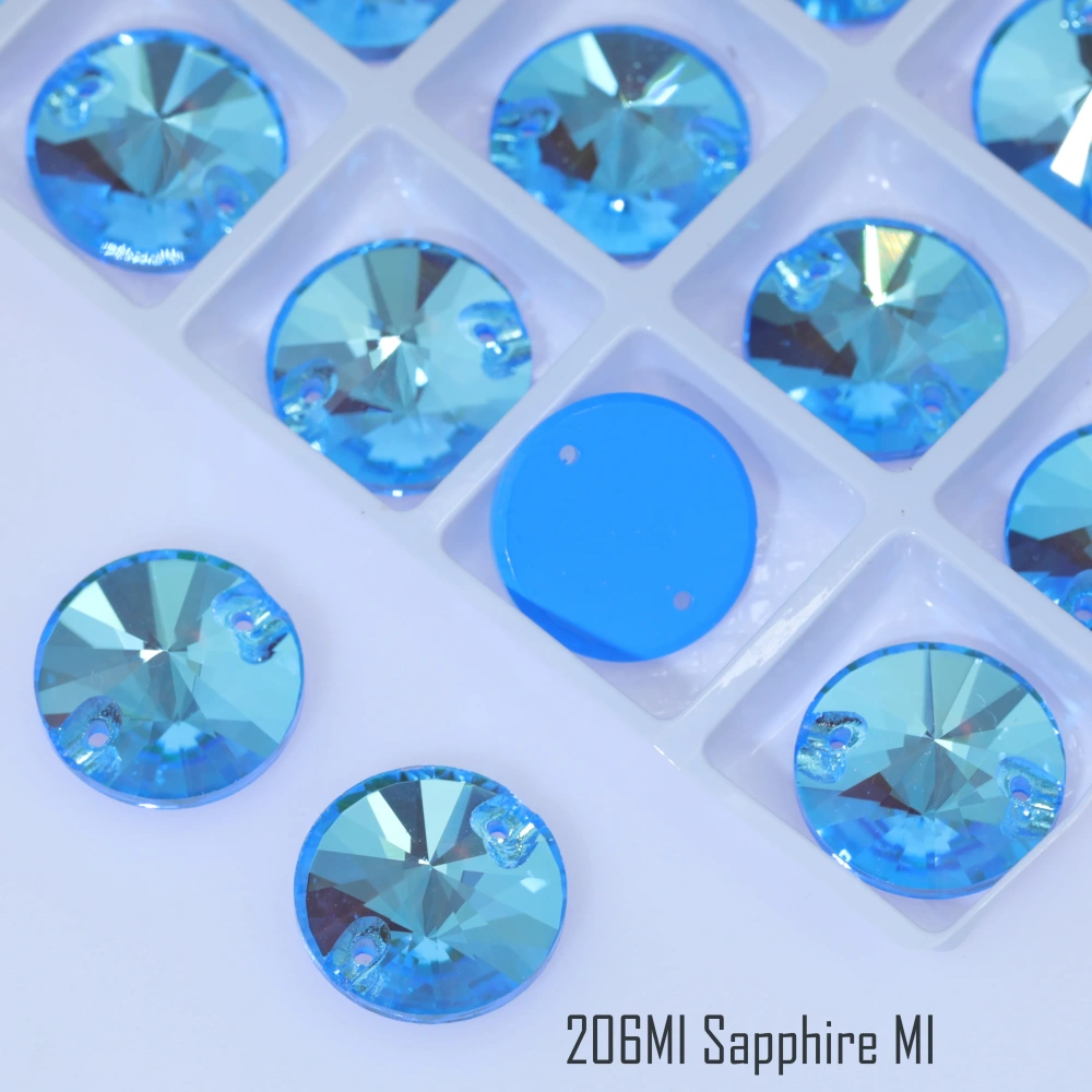 Rivoli MI Sparkling Paint Effect Sew-on Stones Premium Glass Crystal Rhinestones for Wedding Dresses  Clothing Hair Accessories