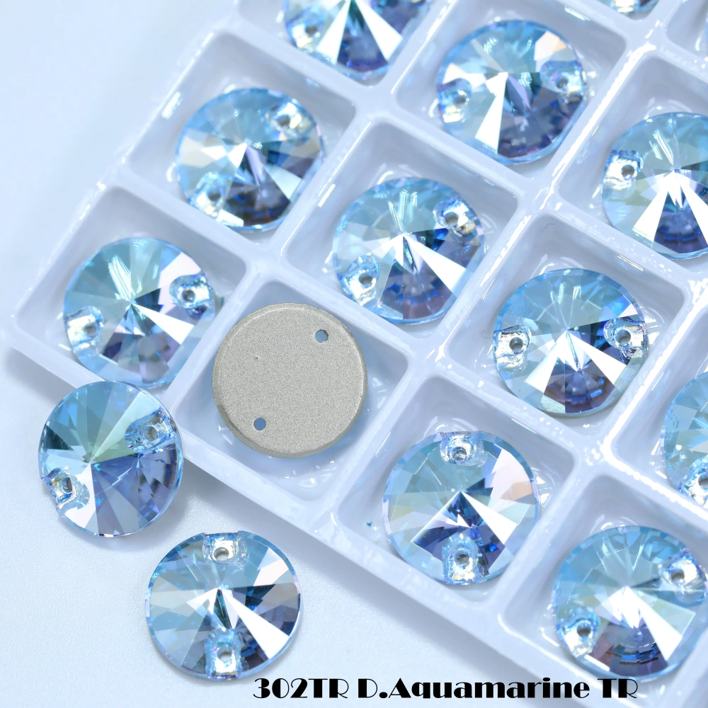 Top-Tier Sparkling Rivoli Glass Crystal Sew-on Stone Premium Garment Accessories DIY for Shoes Bags clothing and wedding dresses
