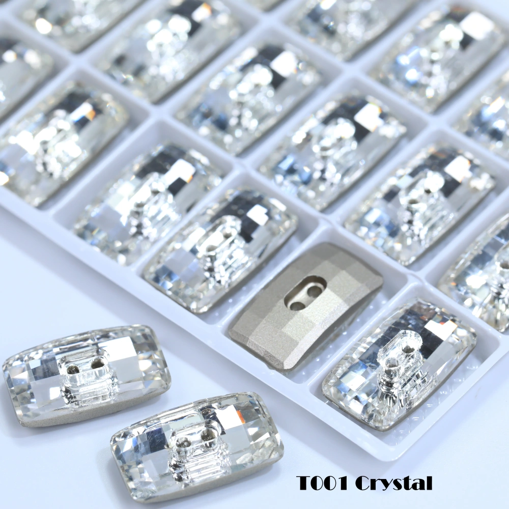 Normal Color Rhinestones Rectangle Square Chessboard Crystal Buttons Stone-Design Version DIY Garment Accessories Dress Crafts