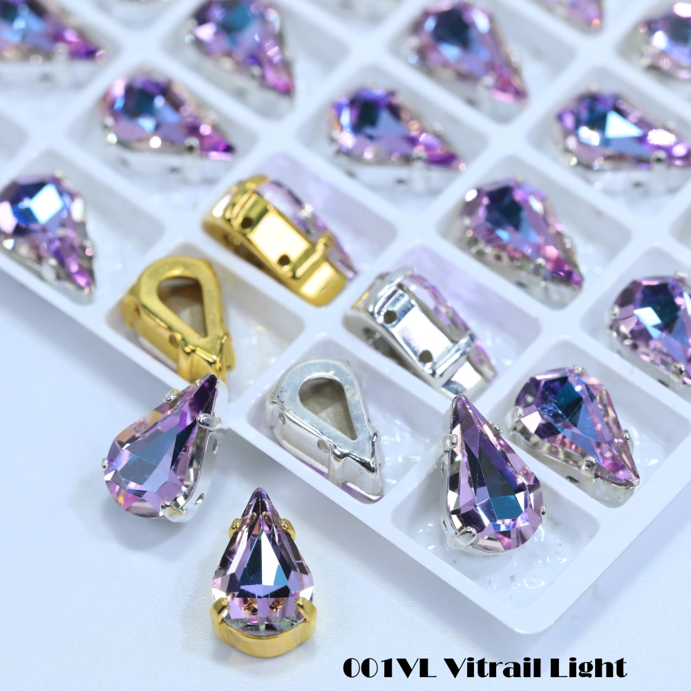 Thin Claw Setting Rhinestones High Quality Pointed Back Sew on Gems for Wedding Dress Dancewear Shoes Bag Decoration DIY Craft