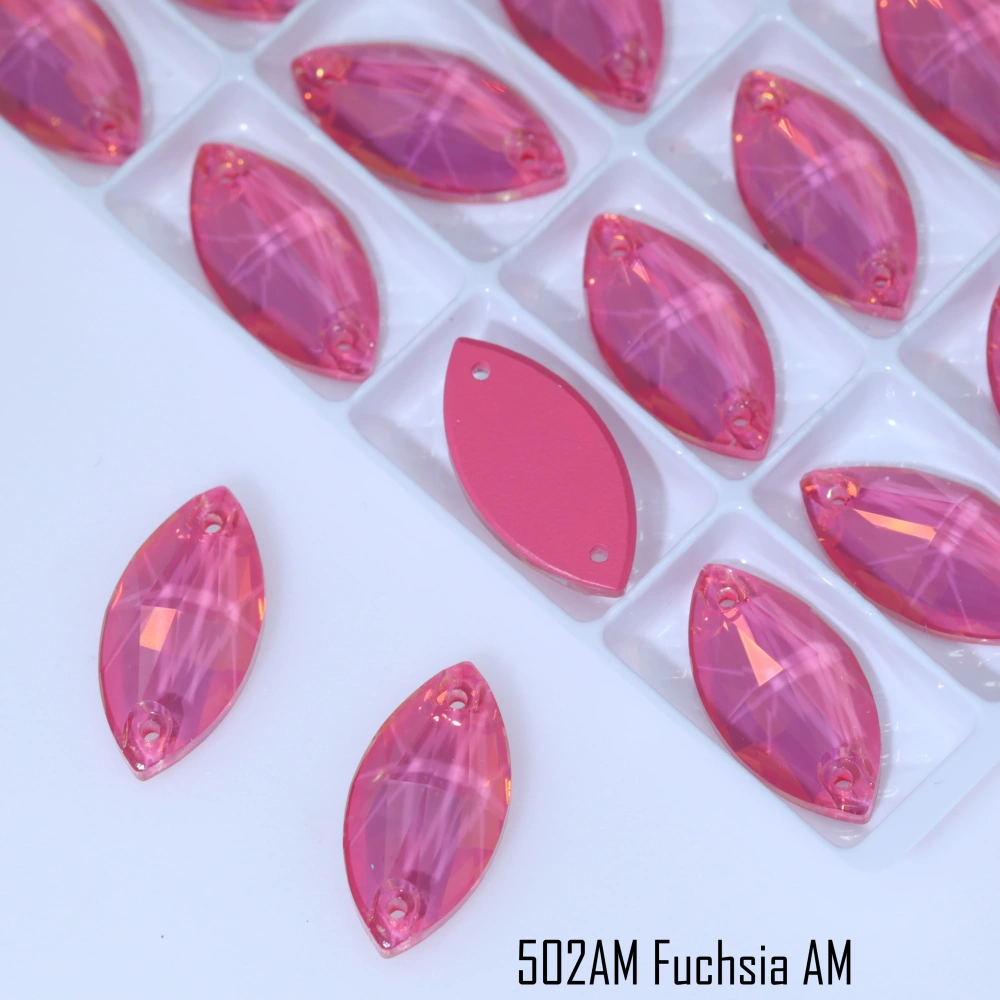 AM Premium Sparkly Glass Crystal Horse Eye AM Sew On Rhinestones For DIY Crafts Bridal Dress Garment Decoration Accessories Art