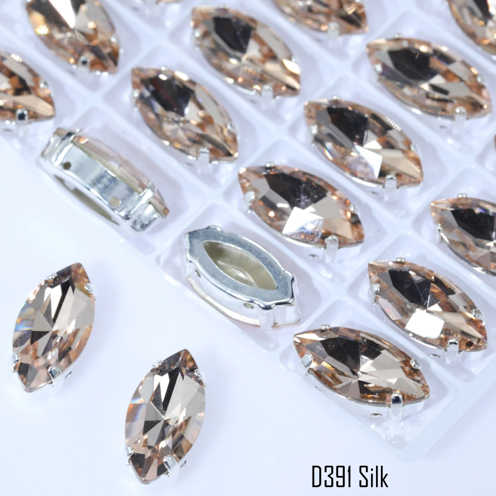 Marquise Claw Rhinestones Premium Glass Crystal Iridescent Color Coated Sparkling Shine Sew On Stones Clothing Phone Case DIY