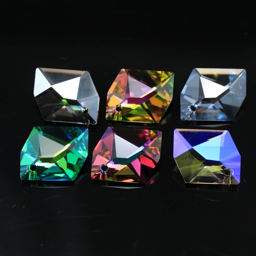 Bling 6680 Cosmic Pendant Crystal Charms Sparkling Single Hole Rhinestones for DIY Jewelry Making Necklace Earring Accessories