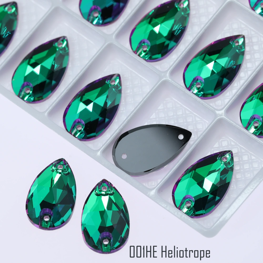 Top Quality Drop Sew On Rhinestone Glass Crystal AB Moonlight Sewing Stones For Garment Clothes Bags Flatback Sew on Rhinestones
