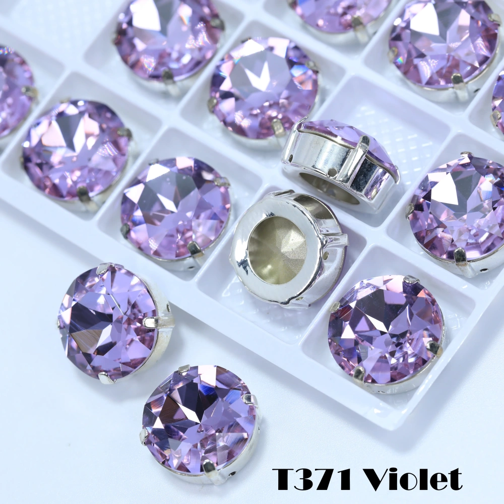 Size6-12 Top Quality DIY Crafts Sharp Bottom Fancy Gemstone Claw Drill Sew On Flatback Shiny Glass Crystal Rhinestones for Cloth