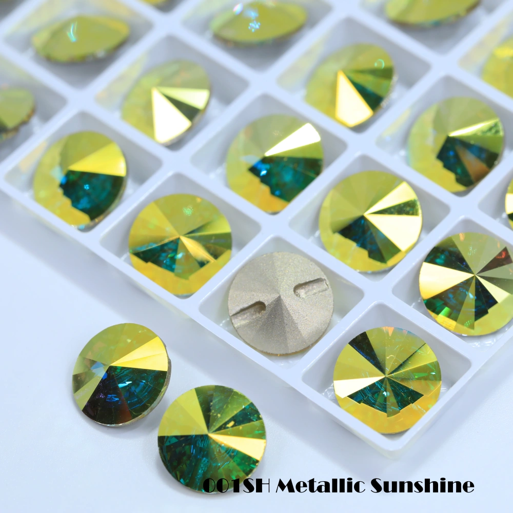 Shiny Crystal Rhinestone Buttons Satellite Horizontal Hole Buttons, High Quality Clothing Accessories for Wedding Dresses Bag