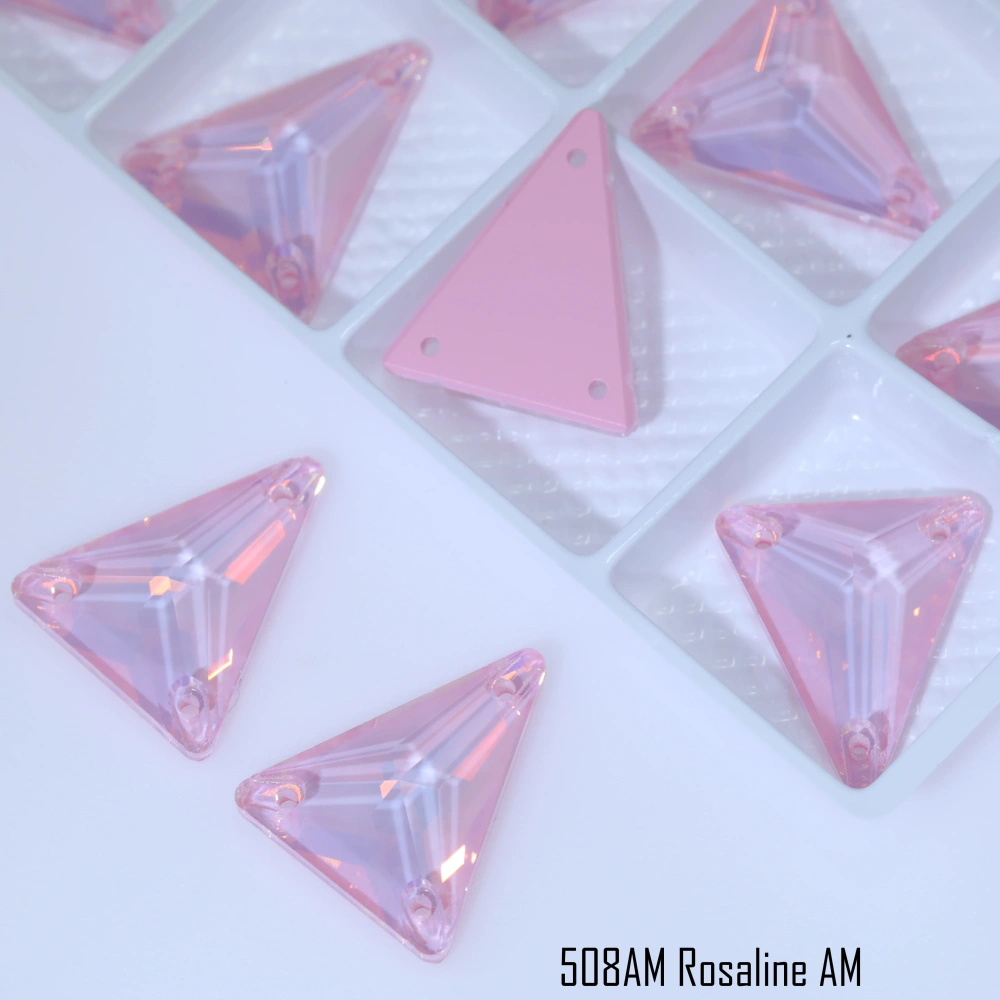 Slim Triangle Sew-on Stone Crystal Paint Effect AM EN Glass Sewing Rhinestone For Clothing Wedding Dress Sparkling Fancy Sewing