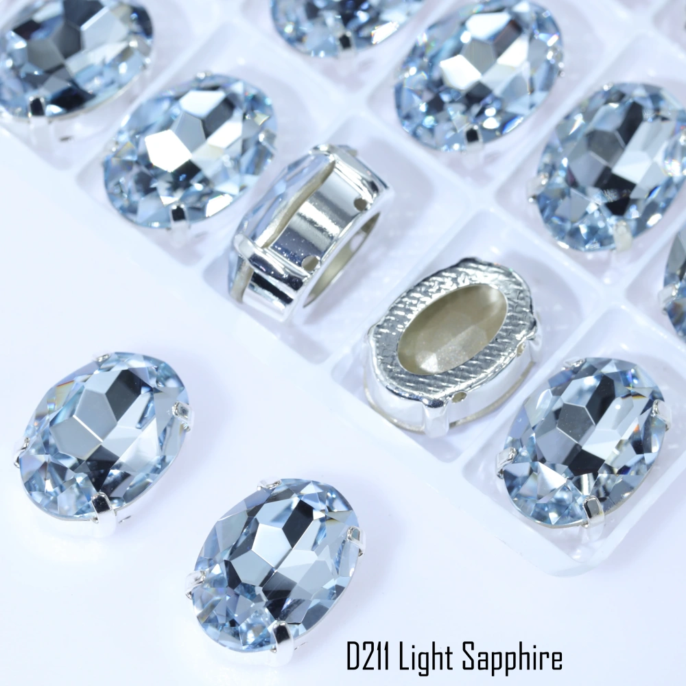 Oval Fancy Stone Claw-Set Rhinestones Normal Color High-Shine Artificial Crystal DIY Accessories for Wedding Dresses Shoes Bag