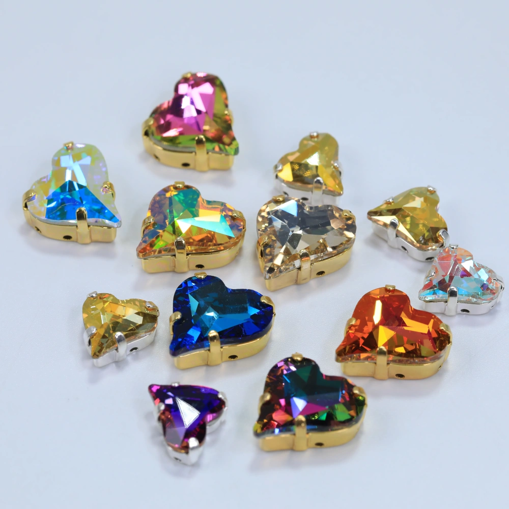 Shiny AB Crystal Top Rhinestones 4809 Sweet Heart Fancy Stone Claw Drill for DIY Jewelry Making Nail Arts Clothing Decorations