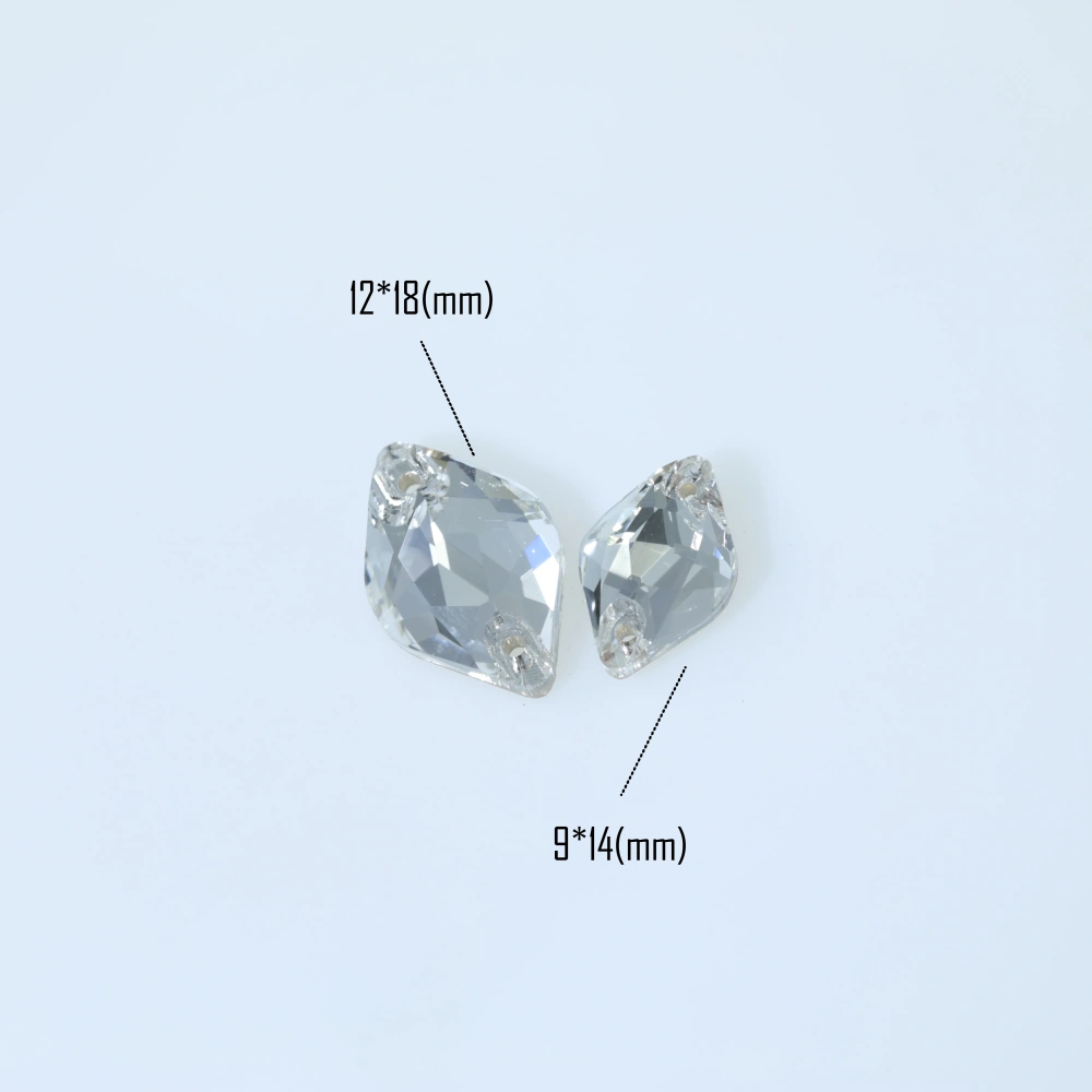 Lemon Sew-on Stone Crystal Plating Effect Top Quality K9 Glass Crystal Rhinestones Sparkling Fancy Sewing Stones for Clothing