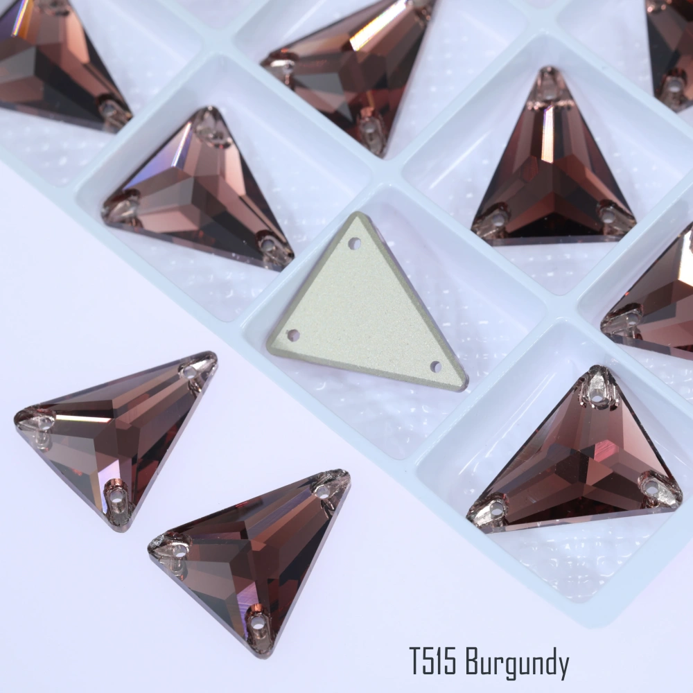 Sparkling Sewing Rhinestones Normal Color Slim Triangle Sew-on Stone 3271 Premium Grade Glass Crystal for DIY Crafts Bags Shoes