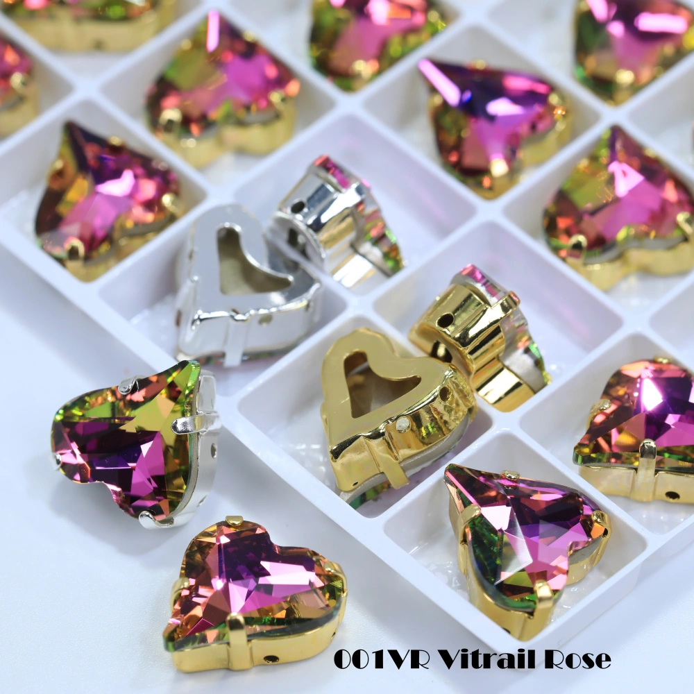 Shiny AB Crystal Top Rhinestones 4809 Sweet Heart Fancy Stone Claw Drill for DIY Jewelry Making Nail Arts Clothing Decorations
