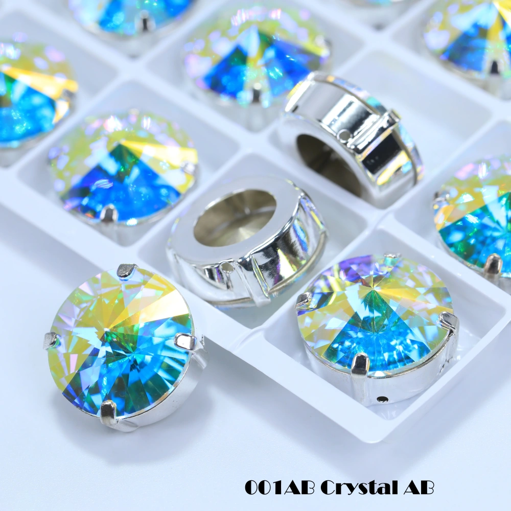 Satellite Shape Sew-on Rhinestones White Coated High Quality Glass Crystal DIY Phone Case Hair Bows Clothing Decoration Crafts