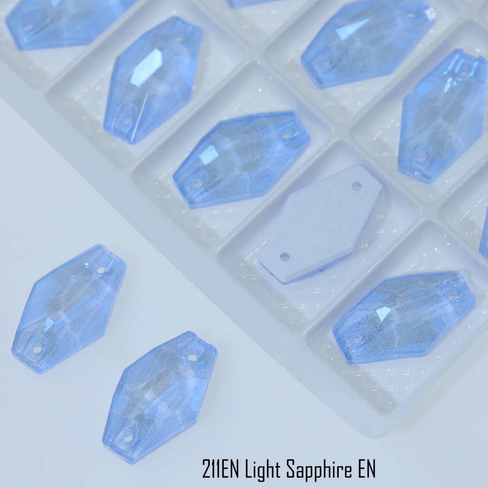 EN Vase-shaped Sew-On Glass Crystal Iridescent Sparkle DIY Craft Supplies For Clothing Phone Case Hair Accessories Embellishment