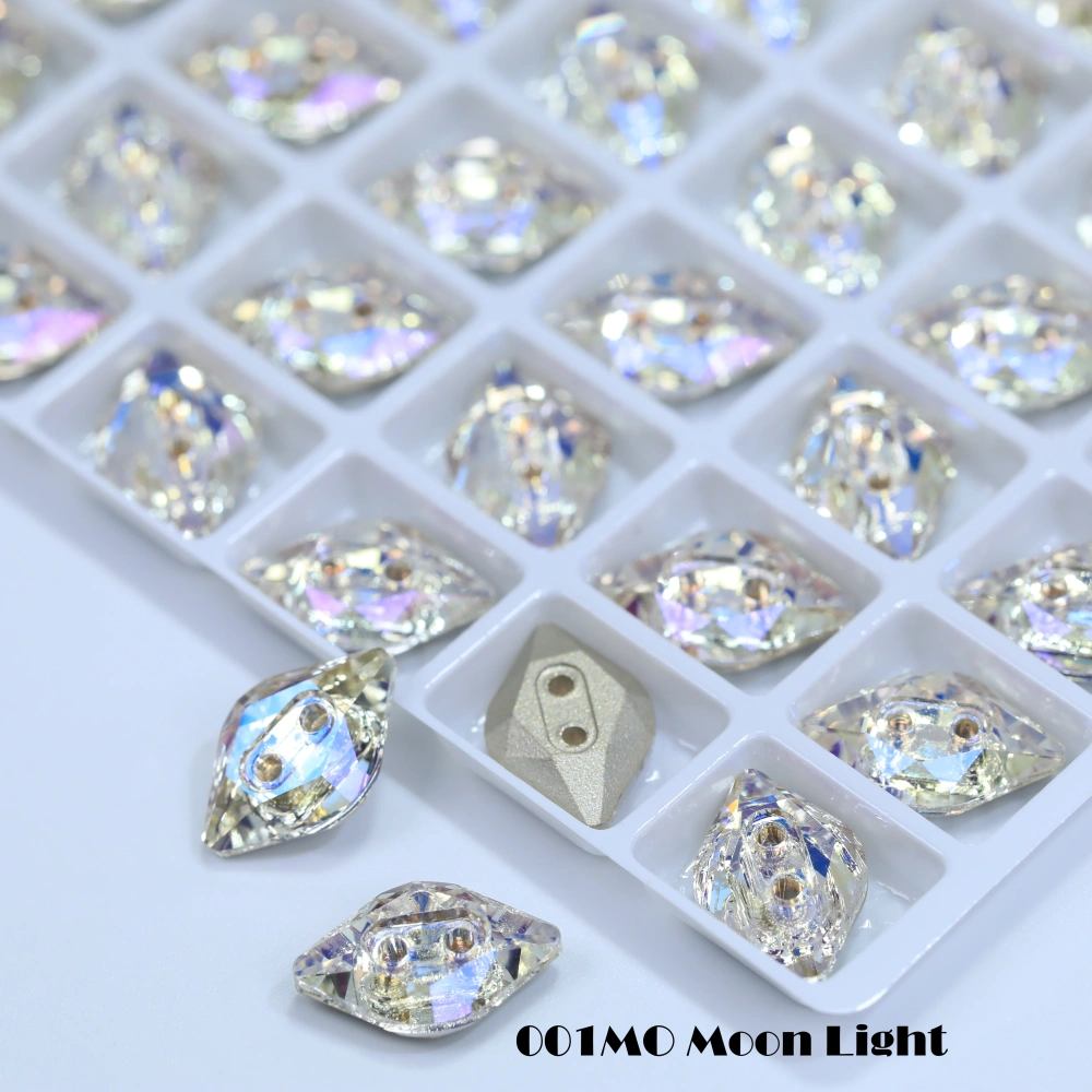 High Grade Glass Crystal Lemon Buttons Stone Design Flatback Sew on Rhinestones Rosaline DIY Garment Accessories for Dress Shoes