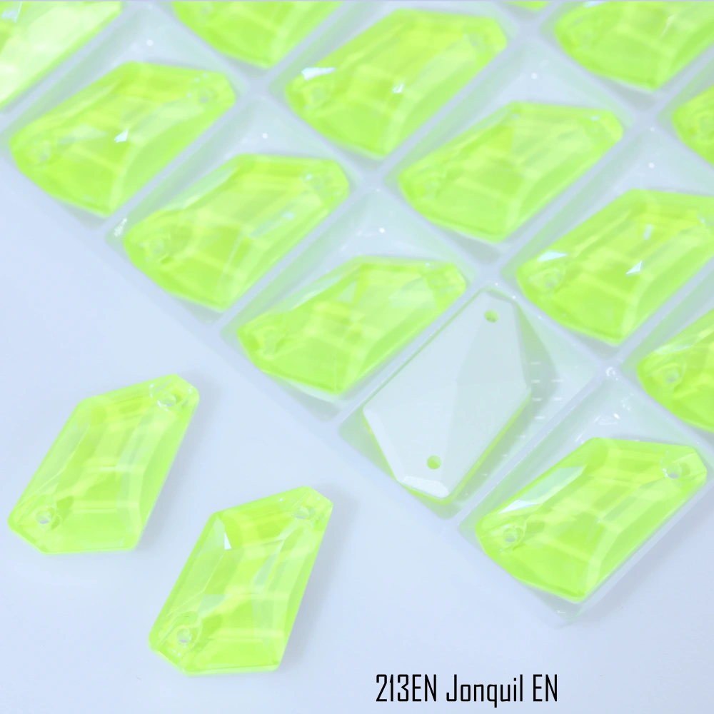 De-Art Luminous Glass Crystal Sew-on Stones Top Quality Plaint Effect Sparkling Fancy Flat Back Rhinestones for Sewing Shoes Bag