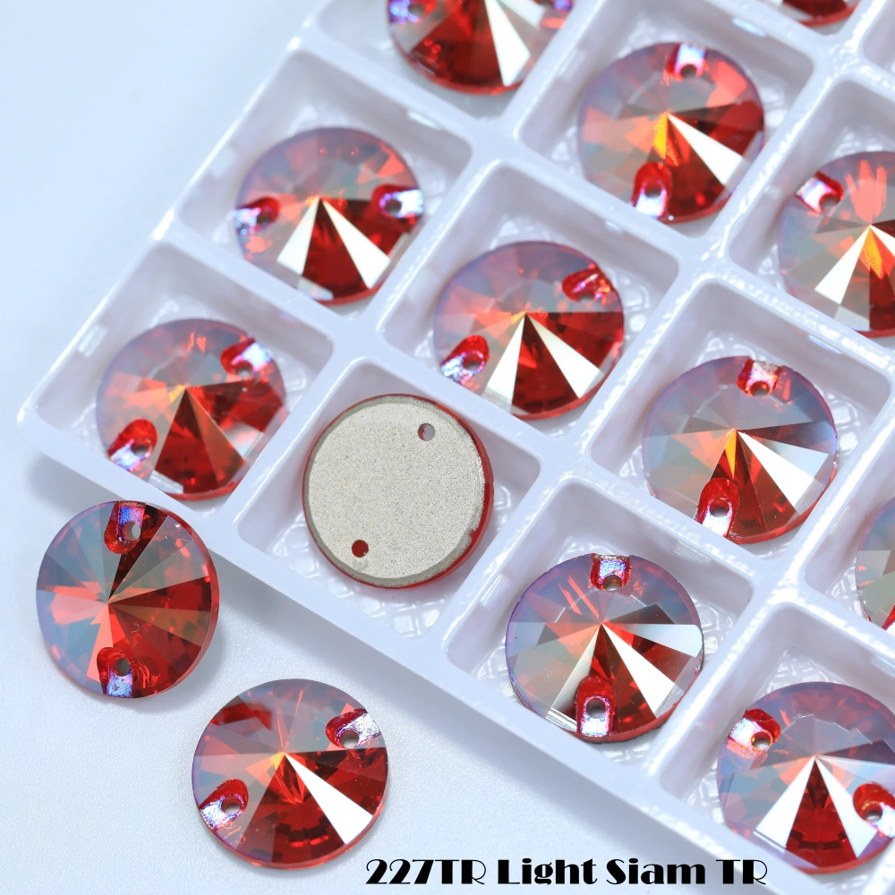 Top-Tier Sparkling Rivoli Glass Crystal Sew-on Stone Premium Garment Accessories DIY for Shoes Bags clothing and wedding dresses