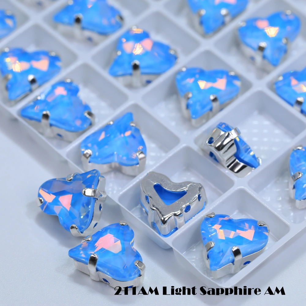 Sweet Heart Fancy Stone Claw Rhinestones Bright Lacquer Finish Plating Effect Top Quality Shine Crystal for Clothing Decoration