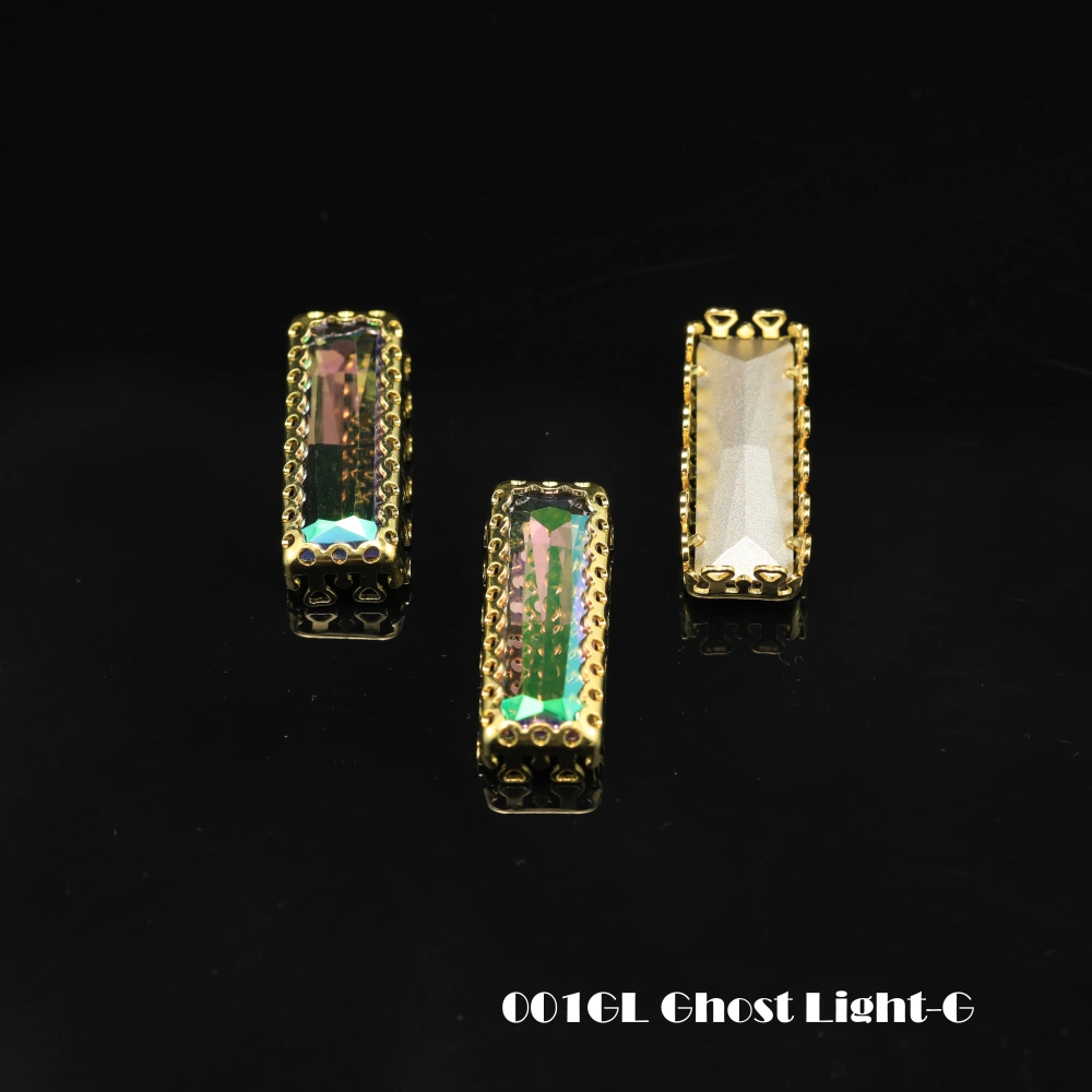 Sparkle Bling Rhinestones Baguette Glass Crystals Colorful Sew-on Claw Setting for Nail DIY Handmade Crafts Supplies Clothing