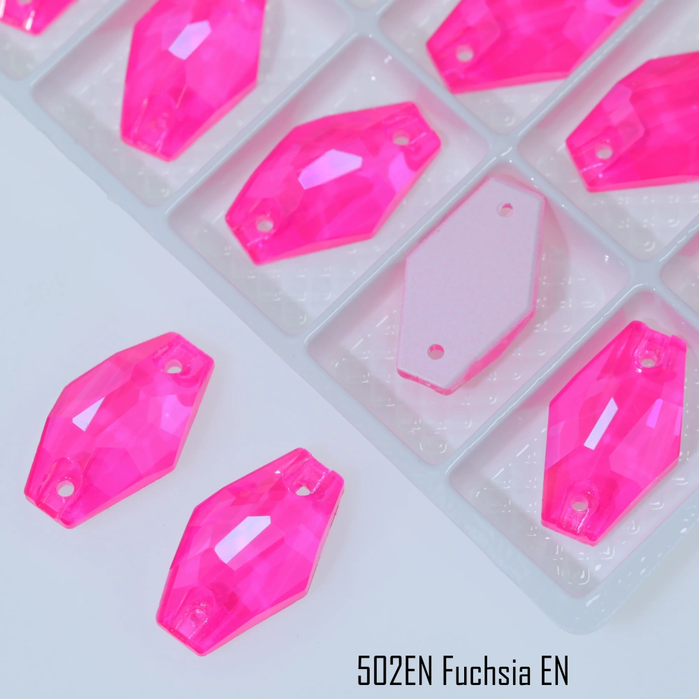 EN Vase-shaped Sew-On Glass Crystal Iridescent Sparkle DIY Craft Supplies For Clothing Phone Case Hair Accessories Embellishment
