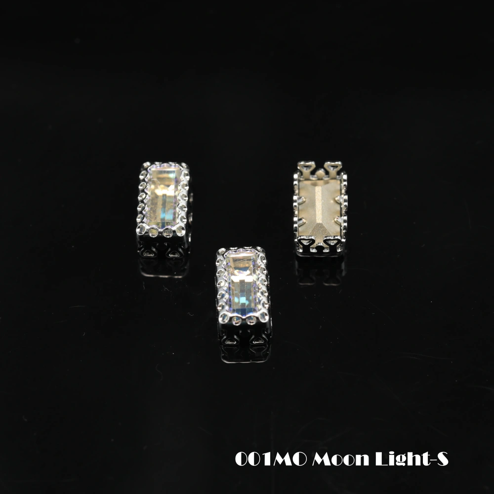 Sparkle Bling Rhinestones Baguette Glass Crystals Colorful Sew-on Claw Setting for Nail DIY Handmade Crafts Supplies Clothing