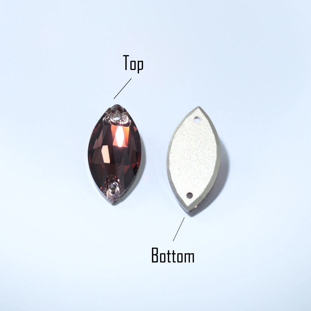 Rhinestone Navette Sew-on Stone Crystal Plating Effect Glass Sewing Stones for Clothing Top Quality Glass Crystal Sparkling