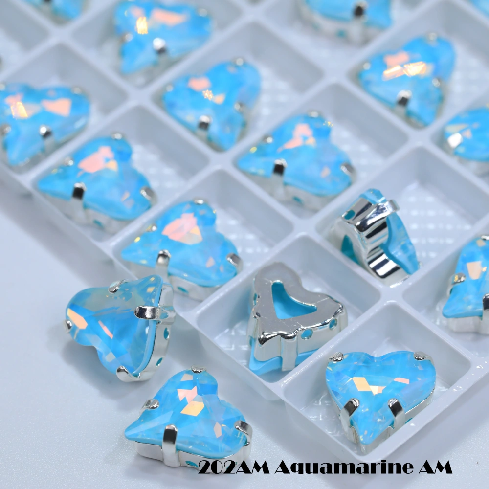 Sweet Heart Fancy Stone Claw Rhinestones Bright Lacquer Finish Plating Effect Top Quality Shine Crystal for Clothing Decoration